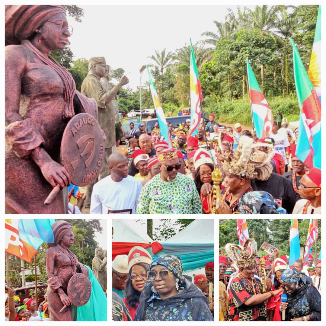 Ekwunife honoured with atatue at 2025 Igbo-Ukwu New Yam Festival