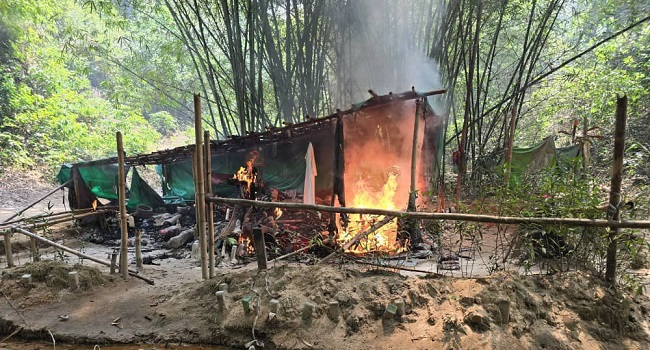 Joint Security Operatives Destroy Criminal Hideouts in Imo
