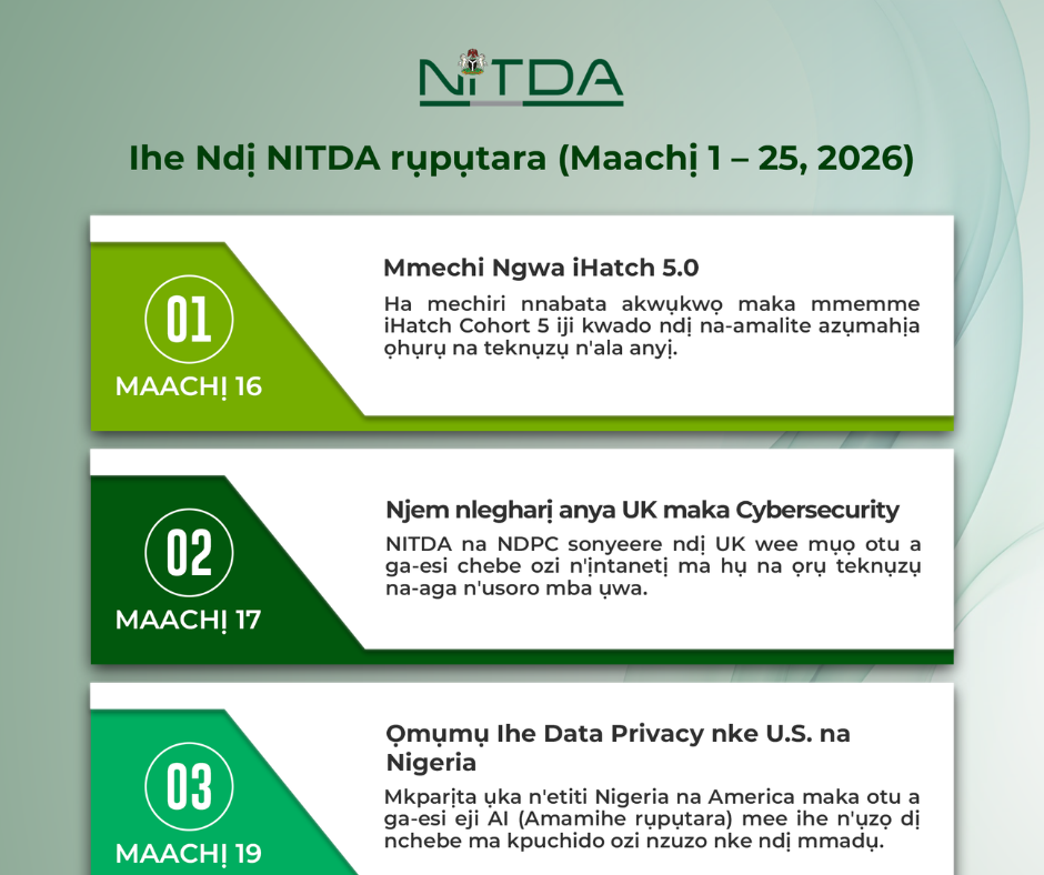 NITDA Activity and Achievement