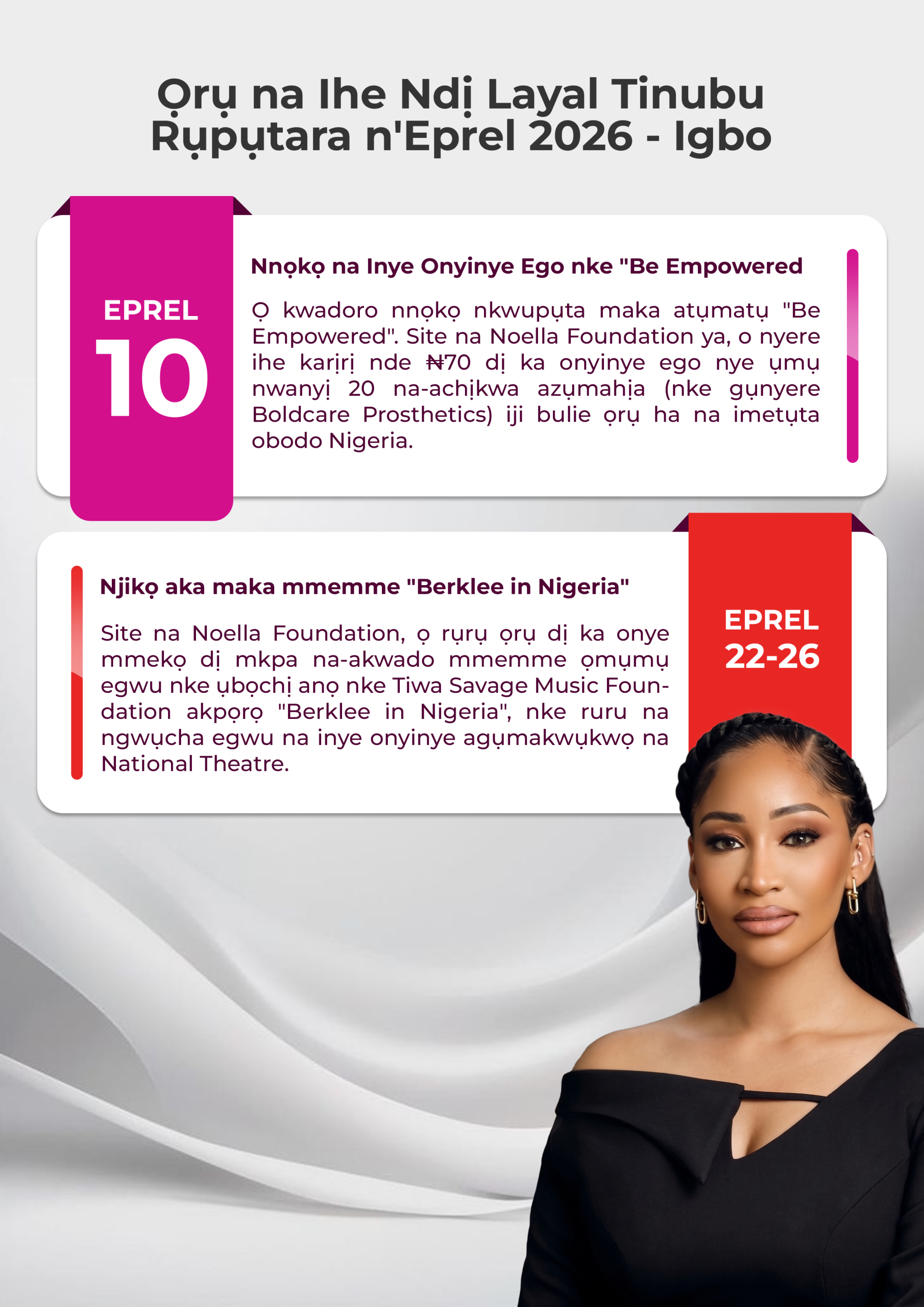 Layal Tinubu April 2026 Achievements