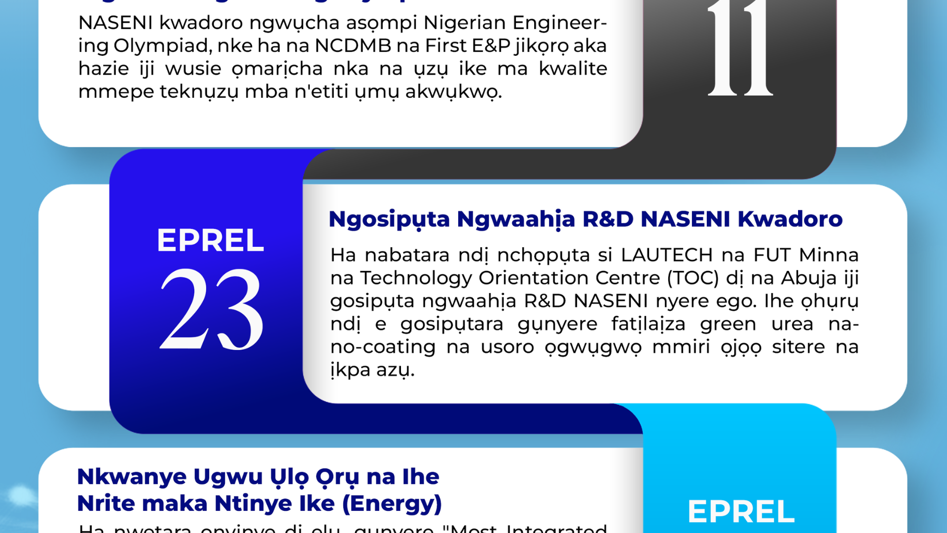 NASENI's achievements and milestones